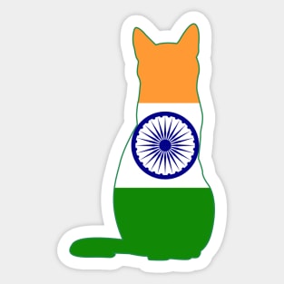 India Cat Flag Sticker